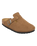 Boston Suede Leather Clogs in Dark Tea