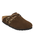 Blair Suede Leather Clogs in Carafe