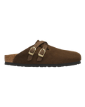 Blair Suede Leather Clogs in Carafe
