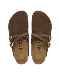 Blair Suede Leather Clogs in Carafe