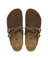 Blair Suede Leather Clogs in Carafe