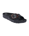 The Birkenstock Womens Madrid Big Buckle EVA Sandals in Tblack