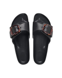 The Birkenstock Womens Madrid Big Buckle EVA Sandals in Tblack