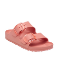 The Birkenstock Womens Arizona Big Buckle EVA Sandals in Coral Pink