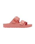 The Birkenstock Womens Arizona Big Buckle EVA Sandals in Coral Pink