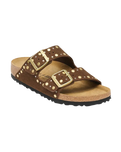 The Birkenstock Womens Arizona Rivets Suede Leather Sandals in Carafe