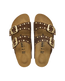 The Birkenstock Womens Arizona Rivets Suede Leather Sandals in Carafe