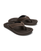 The Olukai Mens Ulele Flip Flops in Dark Java