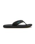The Olukai Mens Ki‘i Flip Flops in Lava Rock & Bold Blue