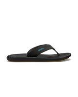 The Olukai Mens Ki‘i Flip Flops in Lava Rock & Bold Blue