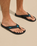 The Olukai Mens Ki‘i Flip Flops in Lava Rock & Bold Blue