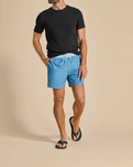 The Olukai Mens Ki‘i Flip Flops in Lava Rock & Bold Blue