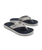 The Olukai Mens Pili Flip Flops in Ash & Mood Indigo