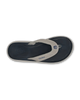 The Olukai Mens Pili Flip Flops in Ash & Mood Indigo