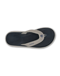 The Olukai Mens Pili Flip Flops in Ash & Mood Indigo