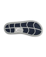 The Olukai Mens Pili Flip Flops in Ash & Mood Indigo