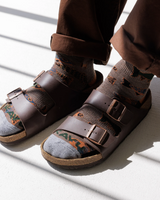 The Kavu Mens Moonwalk Socks in Fish Stack