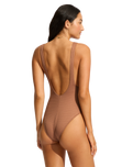 Sea Dive Retro One Piece Swimsuit in Bronze