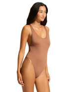 Sea Dive Retro One Piece Swimsuit in Bronze