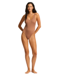 Sea Dive Retro One Piece Swimsuit in Bronze