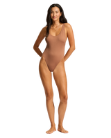 Sea Dive Retro One Piece Swimsuit in Bronze