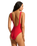 Sea Dive Retro One Piece Swimsuit in Chilli Red