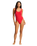 Sea Dive Retro One Piece Swimsuit in Chilli Red