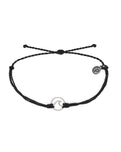 The Pura Vida Wave Silver Bracelet in Black