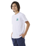 The Rip Curl Boys Boys Surf Revival T-Shirt in White