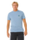The Rip Curl Mens Wettie Passage Icon T-Shirt in Faded Denim