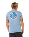 The Rip Curl Mens Wettie Passage Icon T-Shirt in Faded Denim