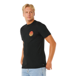 The Rip Curl Mens Wettie Passage Icon T-Shirt in Black