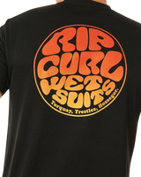 The Rip Curl Mens Wettie Passage Icon T-Shirt in Black