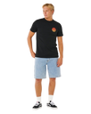 The Rip Curl Mens Wettie Passage Icon T-Shirt in Black