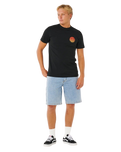 The Rip Curl Mens Wettie Passage Icon T-Shirt in Black