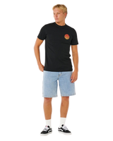 The Rip Curl Mens Wettie Passage Icon T-Shirt in Black