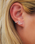 Wave Climber Earrings in Silver