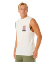 The Rip Curl Mens Search Dawn Muscle Vest in Bone