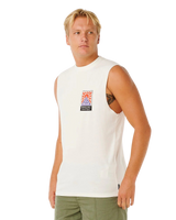 The Rip Curl Mens Search Dawn Muscle Vest in Bone