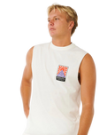 The Rip Curl Mens Search Dawn Muscle Vest in Bone