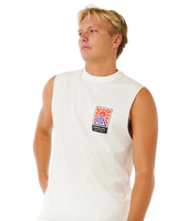 The Rip Curl Mens Search Dawn Muscle Vest in Bone