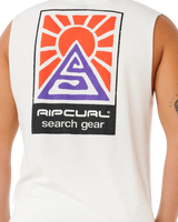 The Rip Curl Mens Search Dawn Muscle Vest in Bone