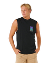 The Rip Curl Mens Search Dawn Muscle Vest in Black