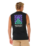 The Rip Curl Mens Search Dawn Muscle Vest in Black