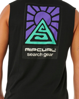 The Rip Curl Mens Search Dawn Muscle Vest in Black