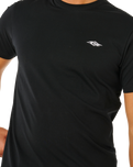 The Rip Curl Mens Embroid T-Shirt in Black