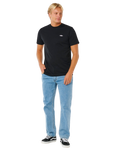 The Rip Curl Mens Embroid T-Shirt in Black
