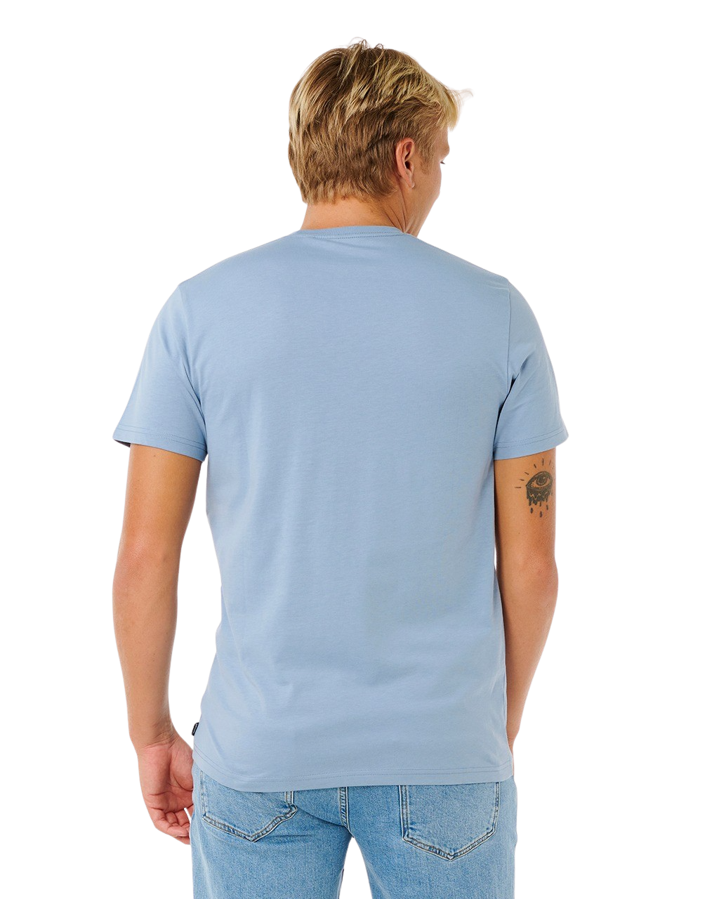Streamline  Embroidered T-Shirt in Faded Denim