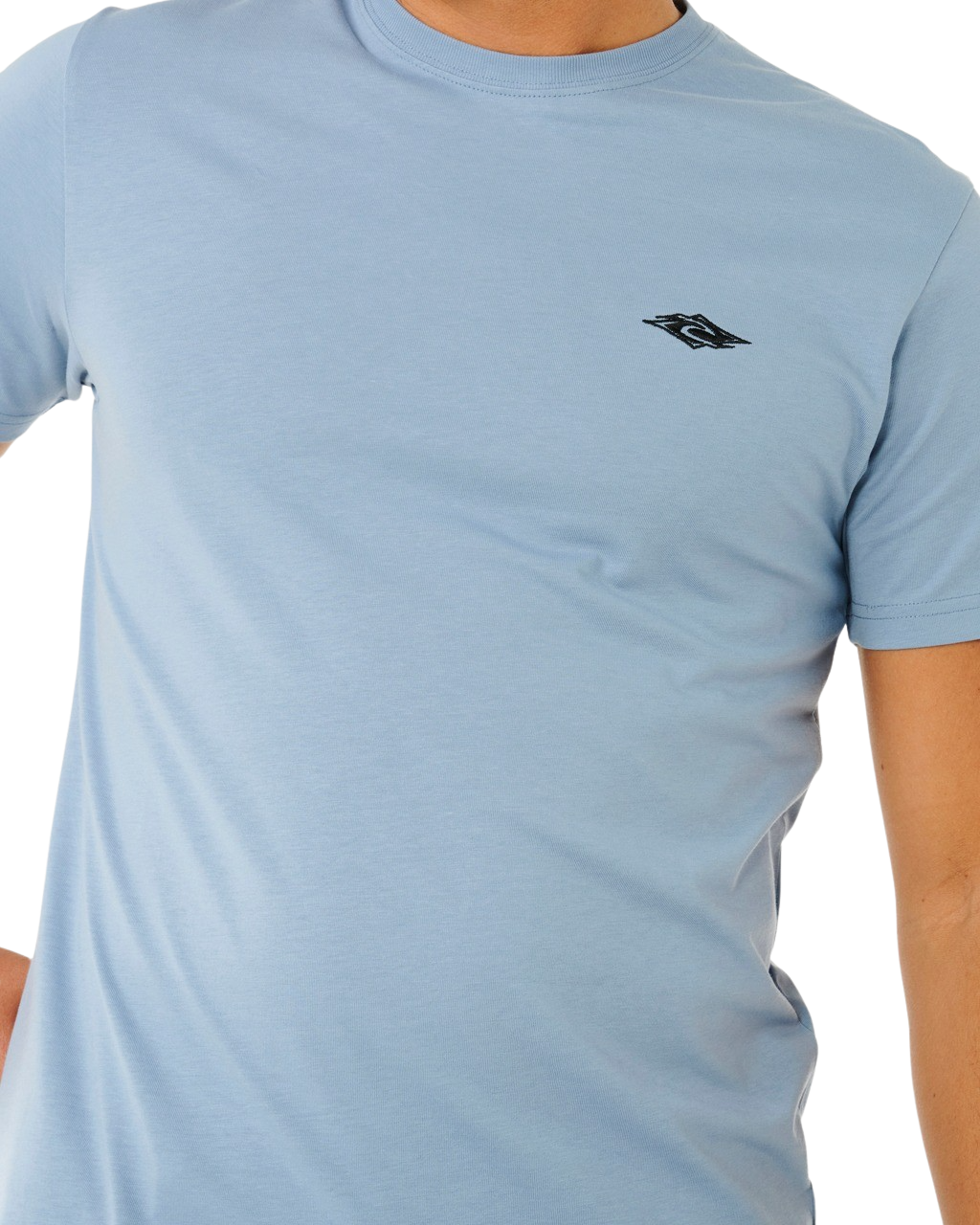 Streamline  Embroidered T-Shirt in Faded Denim