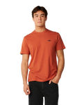 The Rip Curl Mens Streamline Embroidered T‑Shirt in Baked Clay